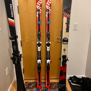 New Men's Atomic 187 cm Racing Redster FIS GS Skis With Bindings Max Din 20