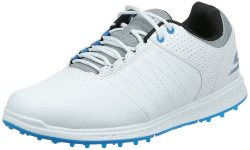Skechers Men's Pivot Spikeless Golf Shoe 8 Wide White/Gray/Blue