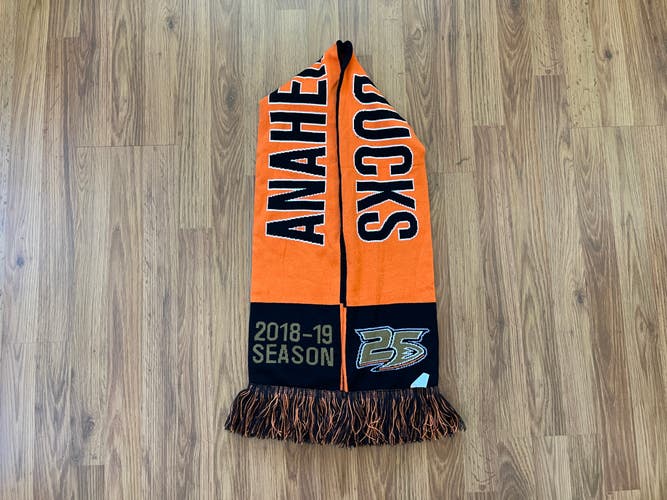Anaheim Ducks NHL Hockey ORANGE ALLIANCE 2018-2019 SGA Acrylic Knit Scarf!