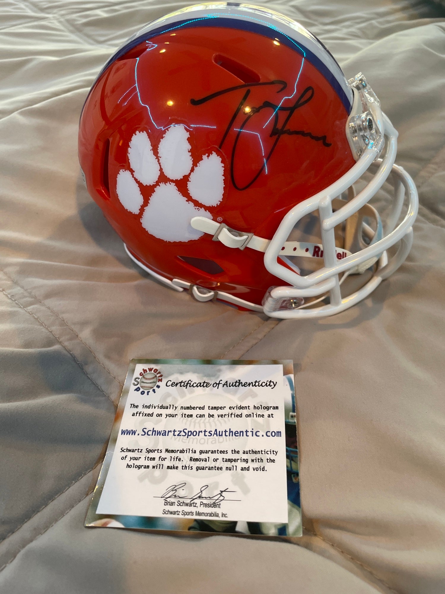 : Trevor Lawrence Clemson Tigers Autographed Riddell