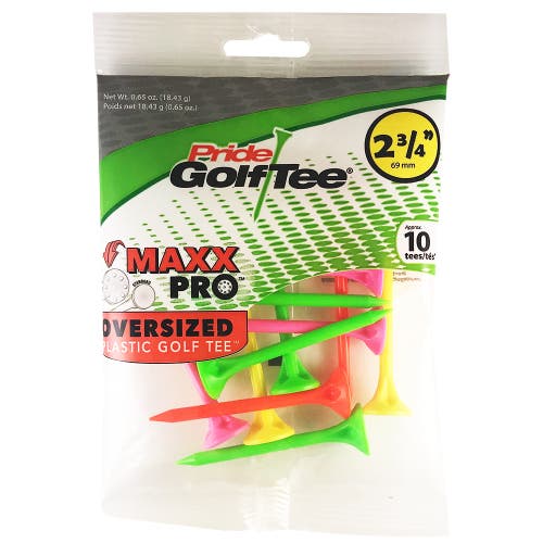 Pride MaxxPro Oversized Plastic Golf Tees - 2.75 - 10 Tees