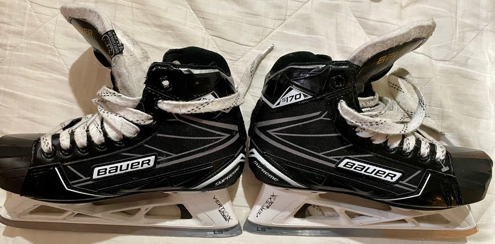 Used Bauer Regular Width  Size 3.5 Supreme S170 Hockey Goalie Skates
