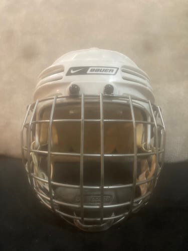 Used Adult Small Bauer Helmet With Cage