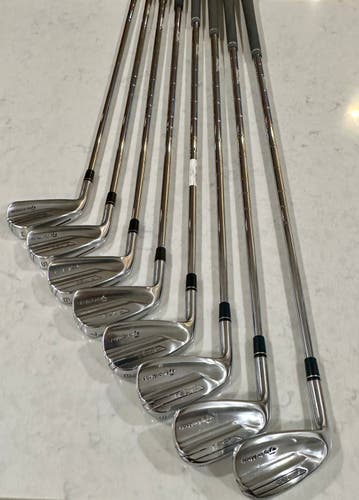 Used TaylorMade Left Hand P790 Iron Set Stiff Flex 8 Pieces Steel Shaft