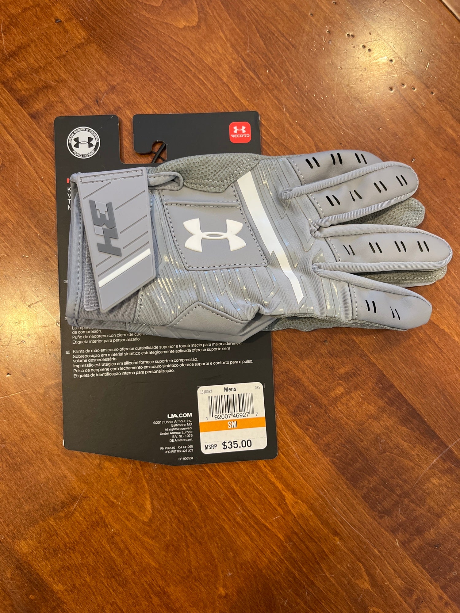 Under Armour Bryce Harper Hustle Batting Gloves Red/Large