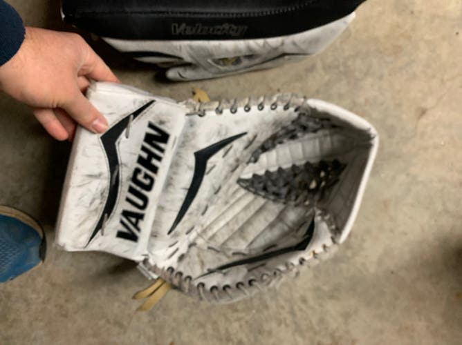 Used Vaughn Vision 9500 Glove and V6 Velocity Blocker