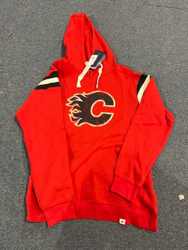 New Fanatics Calgary Flames Red Retro Hoodie Medium