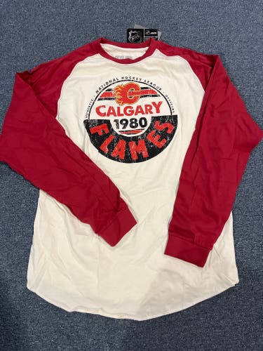 New Old Time Hockey Calgary Flames Graphic Long Sleeve Tee XL