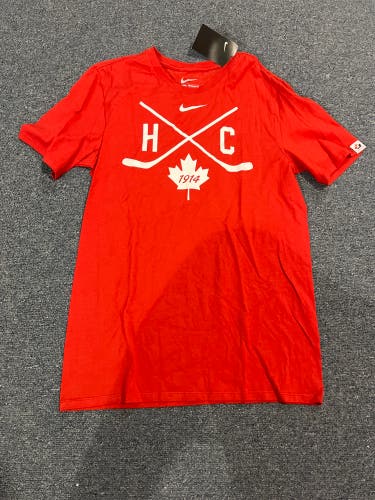 New Red Nike Hockey Canada “HXC” T-Shirt Medium