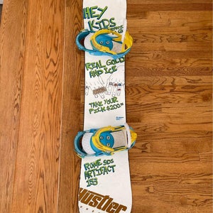 Used Men's Rome SDS Artifact Snowboard Freestyle With Bindings Soft Flex True Twin