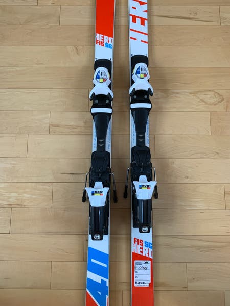 Used 2018 Rossignol 200 cm Racing Hero FIS SG Skis With Bindings