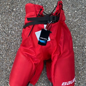Bauer Custom Pro Stock Hockey Pants Carolina Hurricanes Size Medium +1" 8192