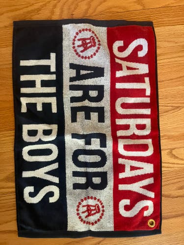 Used barstool sports gold towel