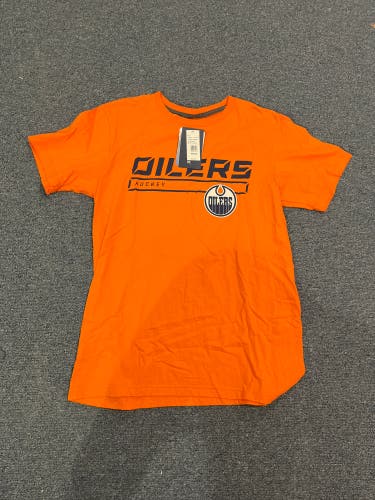 New Orange Fanatics Edmonton Oiler Rinkside T-Shirt Medium & Large