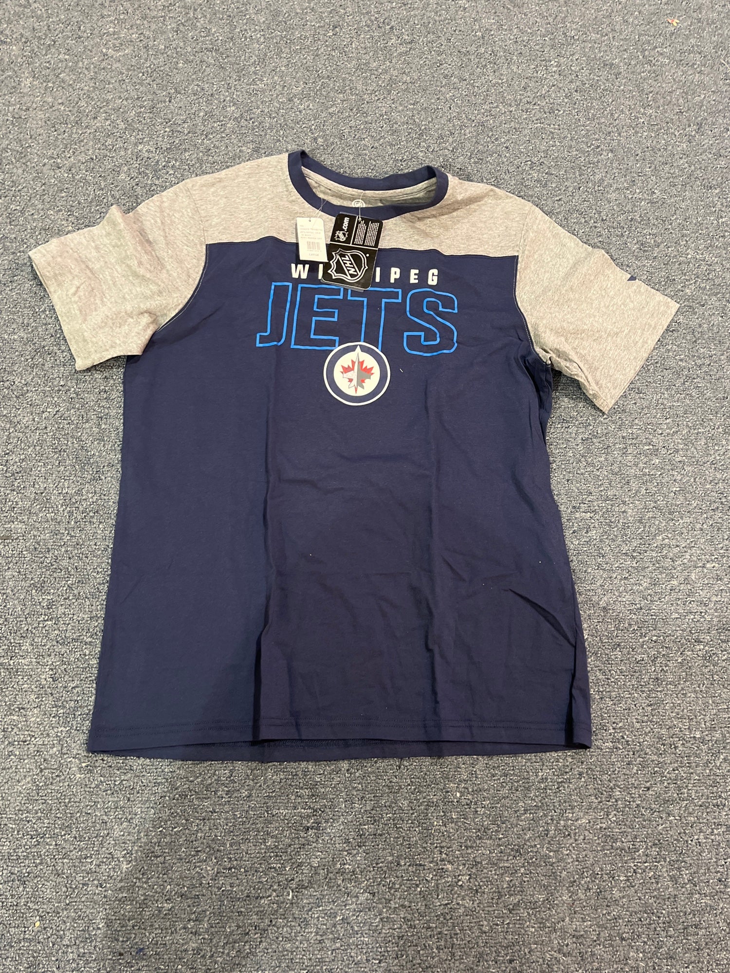 New Fanatics Winnipeg Jets 2019 Heritage Classic Gray Long Sleeve Shirt S &  M