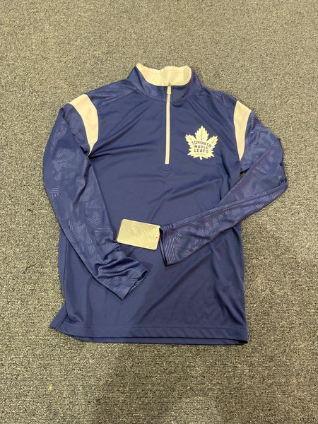 New Blue Adidas Toronto Maple Leafs Light Weight Training Hoodie S & M