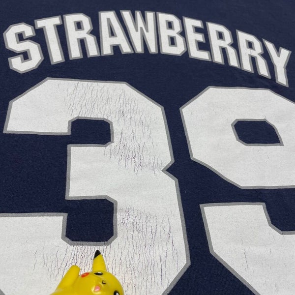 Darryl Strawberry New York Yankees T Shirt Men Medium Adult Blue MLB  Baseball 39