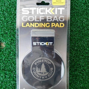 STICKIT Golf Bag Metal Landing Pad I Metal Bag Clip for Quick and Easy