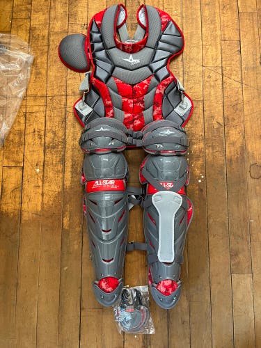 New All-Star Classic Pro Catcher's Red and Grey Camo Set