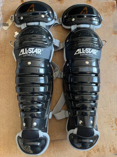New All Star LG79LS Catcher's Leg Guard 12" Black