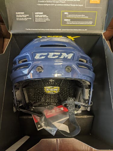 New Medium CCM Super Tacks X Helmet Navy