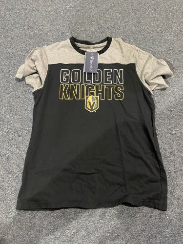 New Fanatics Black & Gray Vegas Golden Knights T-Shirt Large & XL