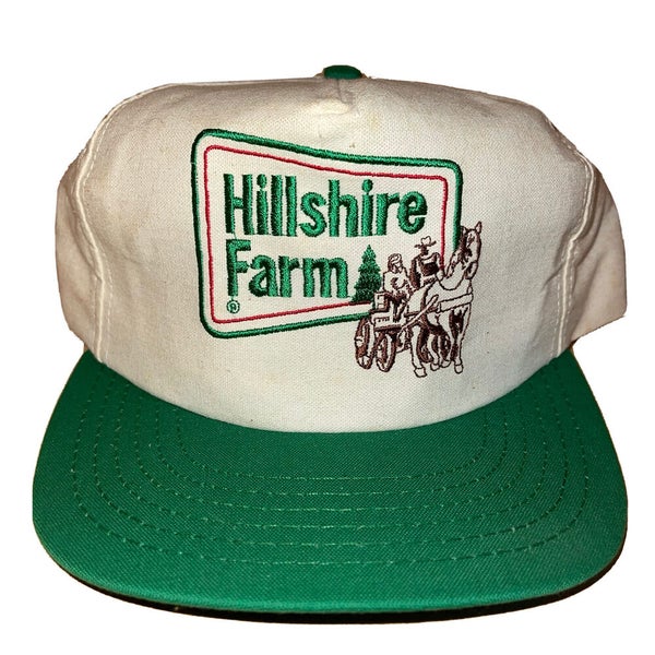 Vintage Hillshire Farm Meat Products Embroidered Logo Snapback Baseball Cap Hat