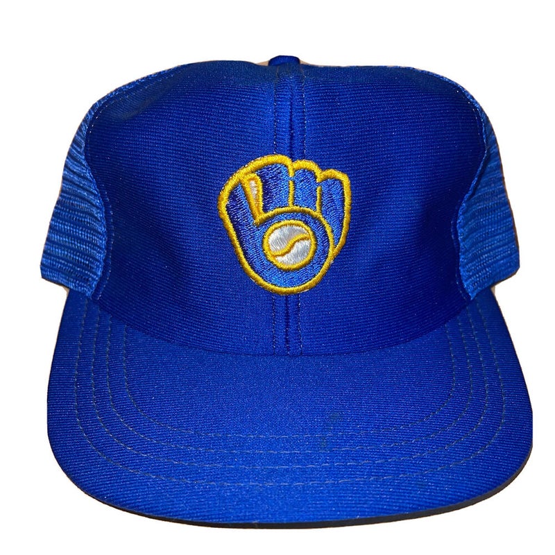 Vintage Milwaukee Brewers Mesh Trucker Baseball Par Cap MLB Hat Snapback Rare
