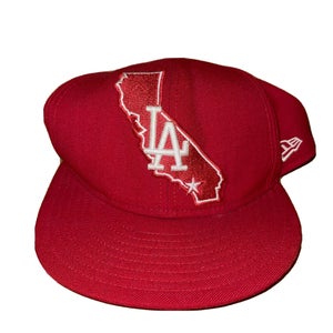 New Era 59Fifty Los Angeles LA Dodgers California State Fitted Hat Size 7 1/4