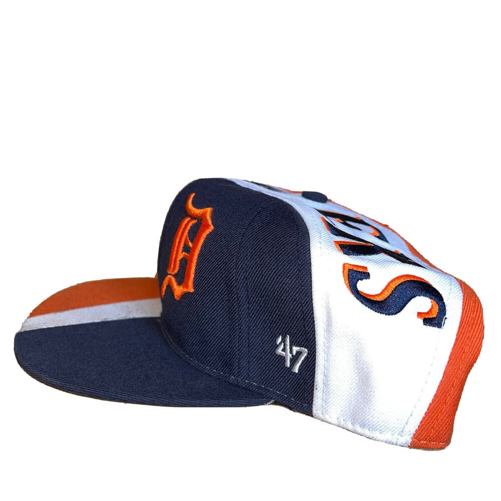 Vintage 90s Detroit Tigers Logo Athletic Blockhead Spellout Snapback Hat  Cap MLB | SidelineSwap