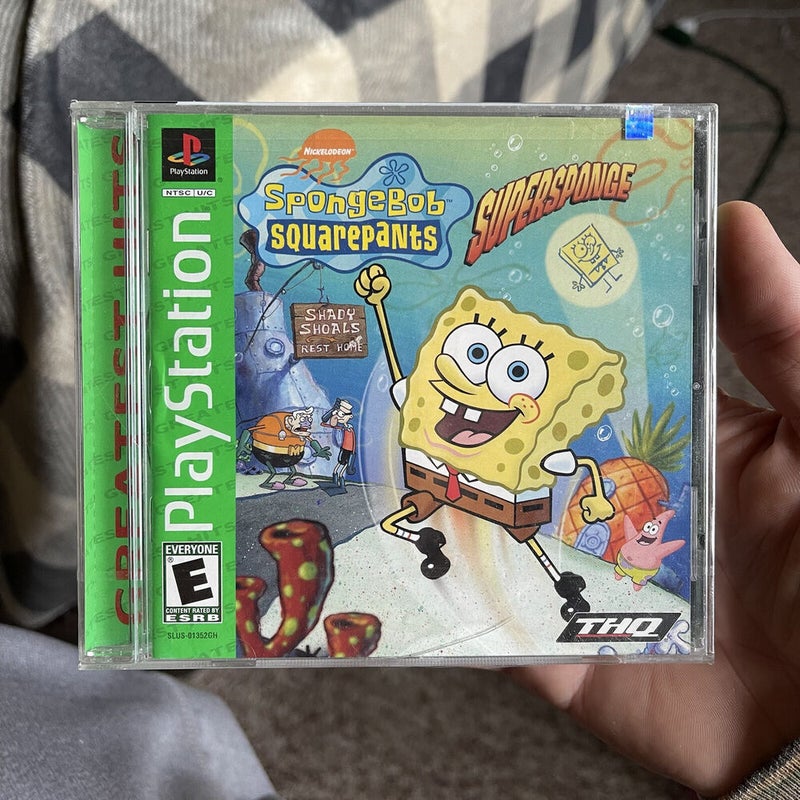 SpongeBob SquarePants SuperSponge (PlayStation 1 PS1) NEW SEALED *DAMAGED CASE*