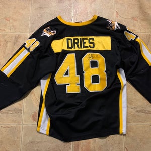 Sheldon Dries Game Worn Autographed Green Bay Gamblers Jersey