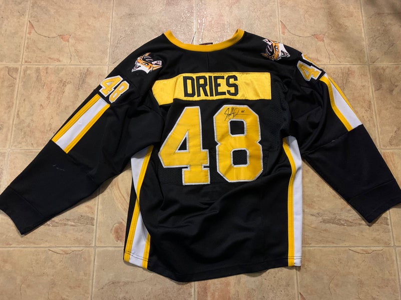 Sheldon Dries Game Worn Autographed Green Bay Gamblers Jersey