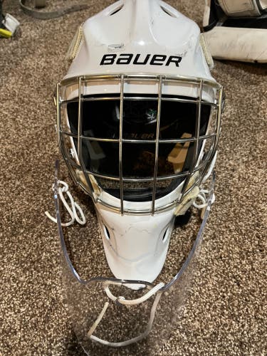 White  Bauer NME 9  Goalie Mask