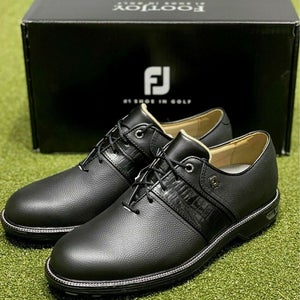 FootJoy DryJoys Premiere Packard Leather Golf Shoes Black 11.5 Medium New #85616