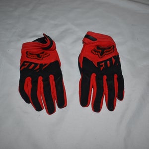 FOX Racing Motocross Gloves, Red/Black, Youth Small - Like New!