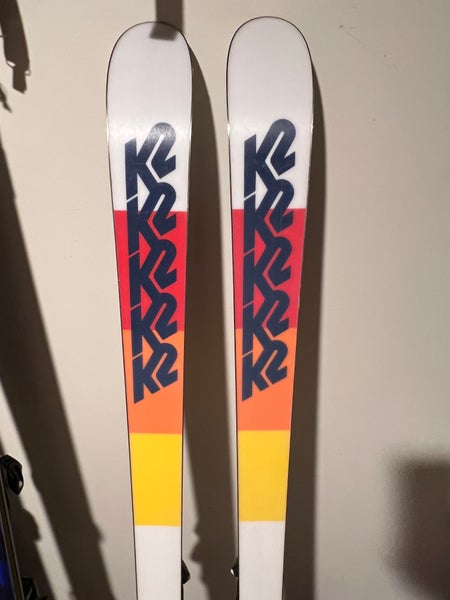 K2 Mogul Ski 163 cm Used 1x w/ Look Pivot 11 Bindings Max Din 11