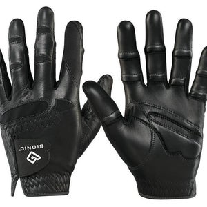 Bionic Stable Grip Golf Glove Natural Fit (Men's LEFT, Black) NEW