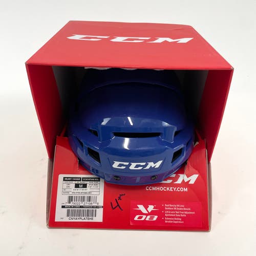 Brand New Royal Blue CCM V08 Helmet - Size Medium - St Louis Blues