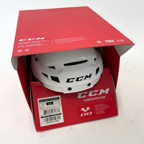 Brand New White CCM V08 Helmet - Size Small - St Louis Blues