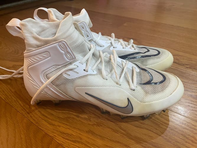 White Used Molded Cleats Mid Top Huarache