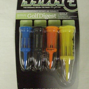 Brush T Multi Size Golf Tees 4pk (XLT, Oversize, Drvr,FW) w/Marker NEW