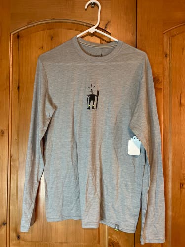 Gray New Men's SmartWool Base Layer/ Cool Shirt