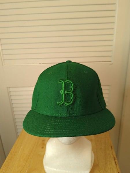 Boston Red Sox Hat Baseball Cap Fitted 7 1/2 New Era Vintage Retro MLB Green  B
