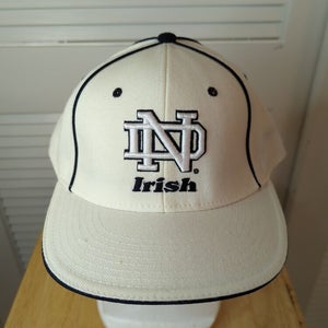 Notre Dame Fighting Irish Zephyr Fitted Hat 7 3/4 White NCAA