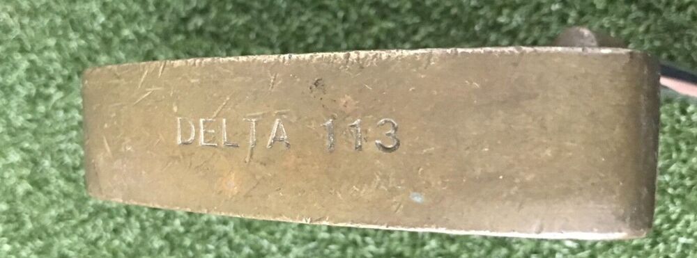 Delta 113 Brass Blade Putter / RH / Steel ~3.55" / New Grip / dj7381