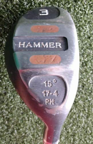 Hammer Stainless 3 Hybrid 15* / RH ~41.5" / Stiff Steel / Nice Grip / gw9615