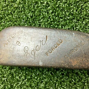 Eger Forced Chrome Putter #9  /  RH  / Steel ~33" / Vintage Wooden Grip / mm6662