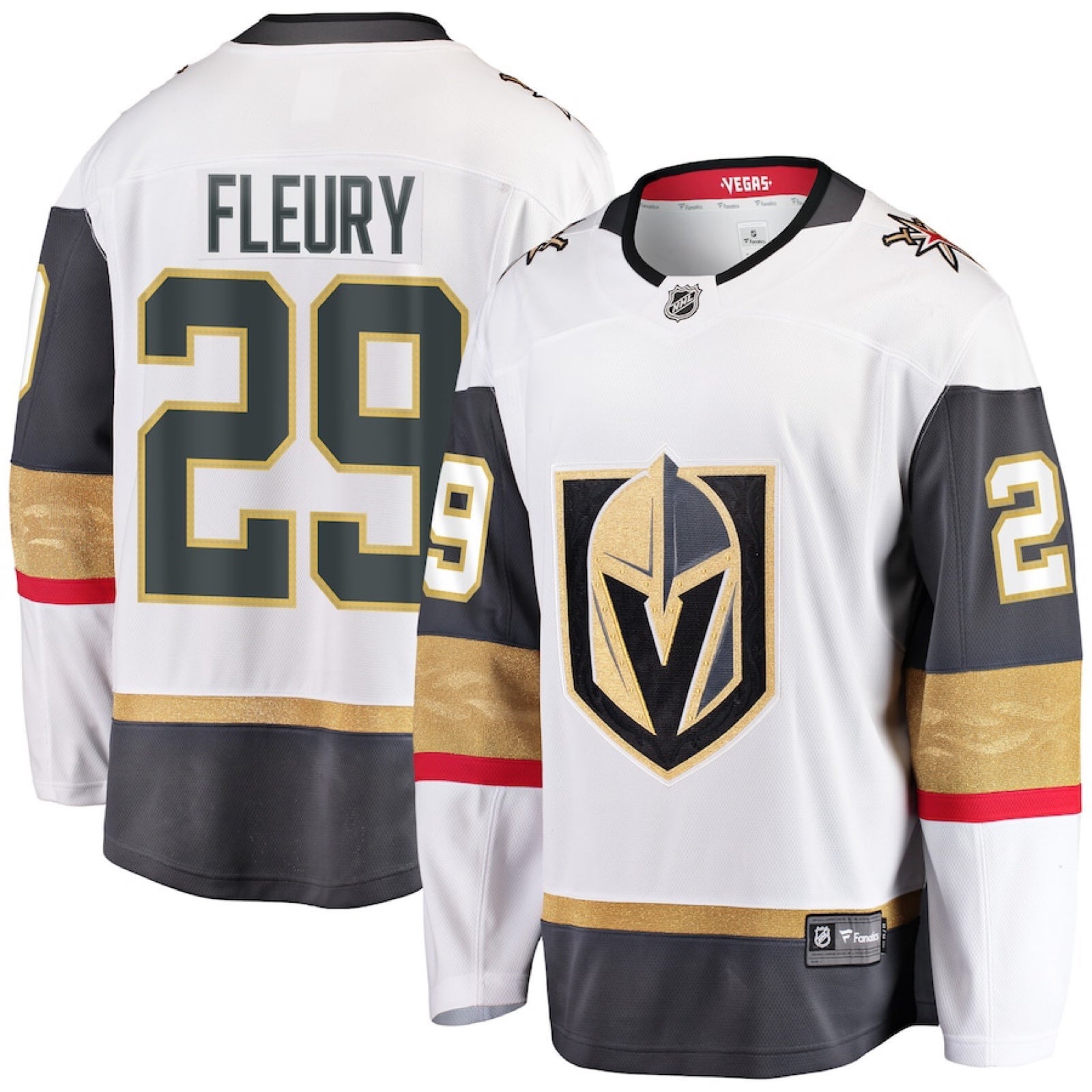 Vegas Golden Knights goaltender Marc-Andre Fleury (29) wears a jersey  commemorating Chinese New …