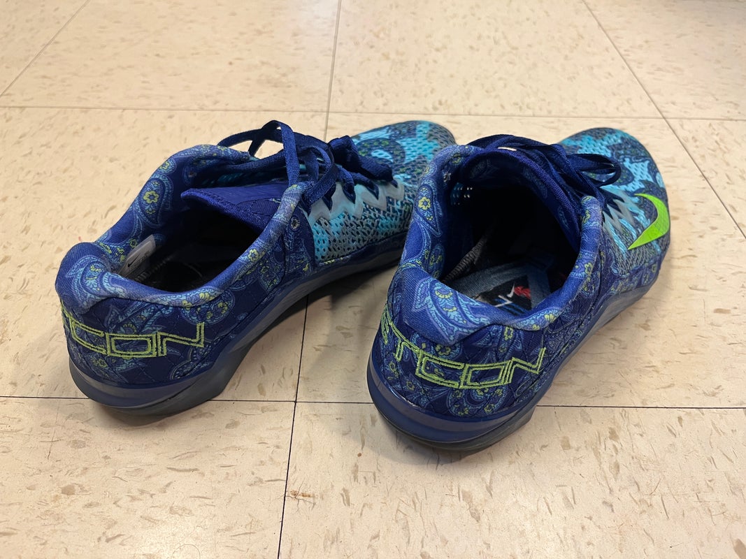 Blue Adult Used Men's Size 9.5 (Women's 10.5) Nike Metcon 6 AMP Paisley Shoes